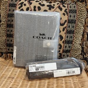Coach Notebook/Planner & Pencil Case Set - Black/Walnut